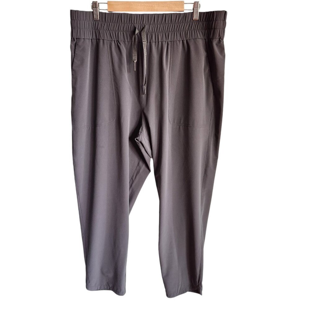 SPANX Gray Pull-On Trousers with Drawstring Waist